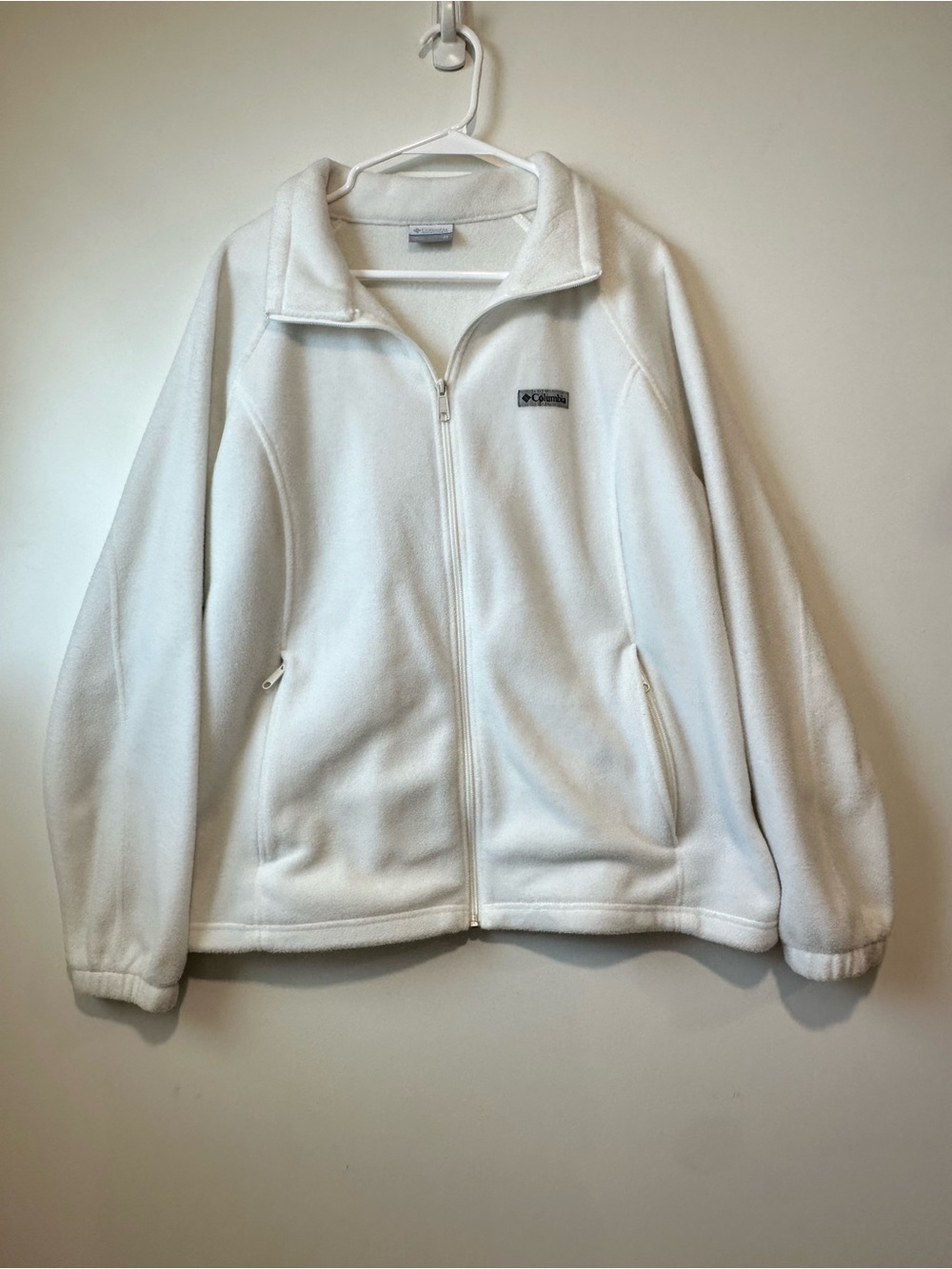 Columbia White Fleece Full Zip Jacket 2X - Picture 2 of 6
